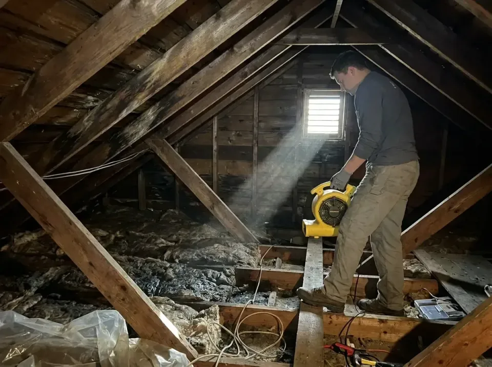 attic-water-damage-drying-proc-007 — frequently asked questions, Emergency Water Extraction & 24/7 Flood Response in Dunwood…